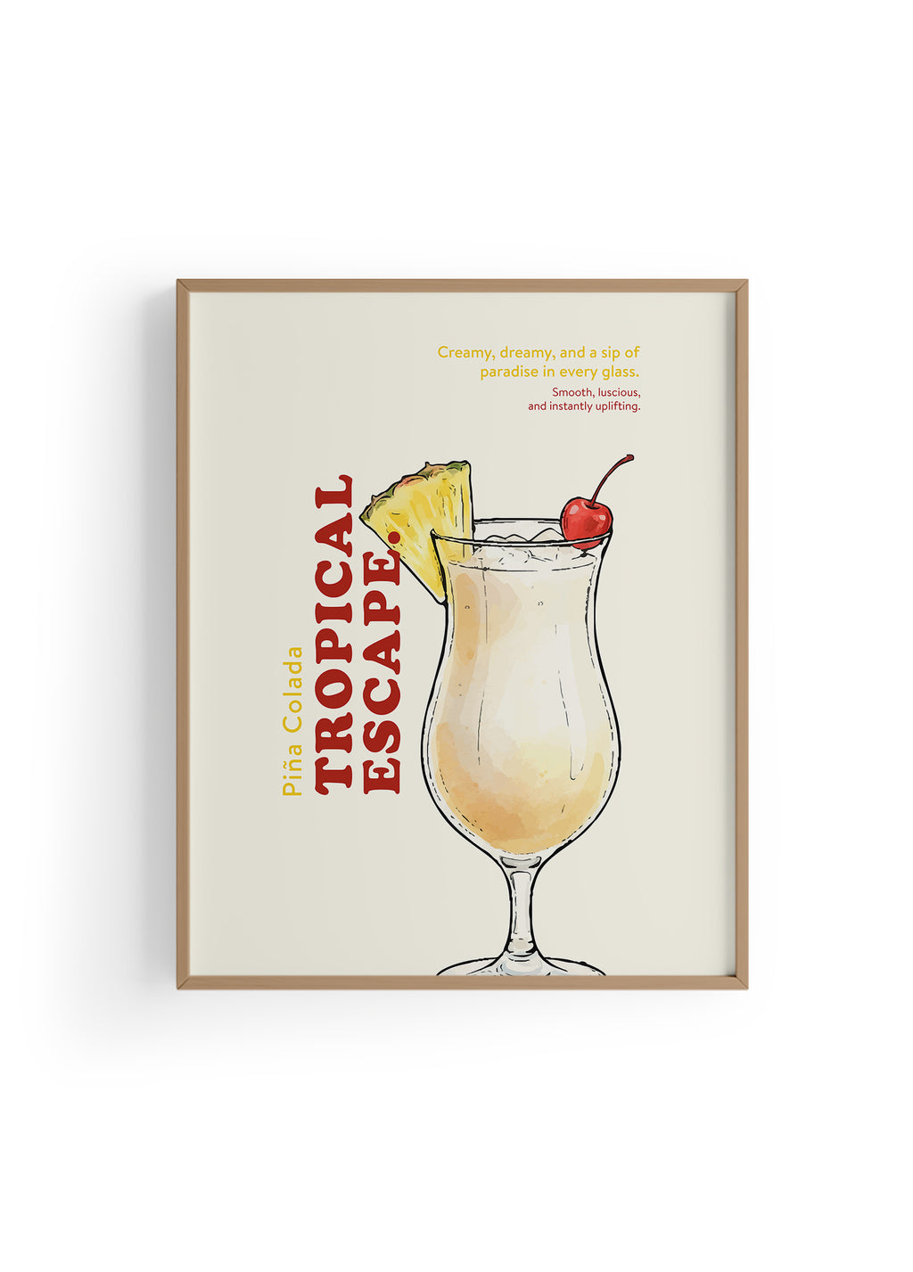 Piña Colada Kokteyl Posteri