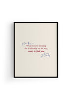 Ready To Find You | Tipografi Posteri