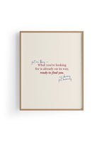 Ready To Find You | Tipografi Posteri